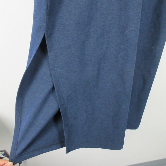 Beyond Yoga Spacedye Icon Midi Dress L Blue Square Neck Sleeveless Slit 322 - Picture 8 of 12